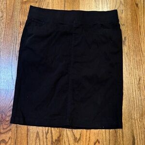 Be Girl Black Midi Skirt size 2XL cotton‎ spandex casual pull on pockets